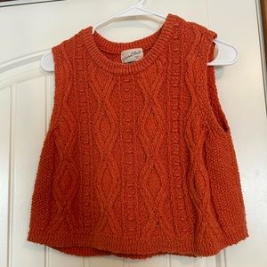 Orange sweater tank top